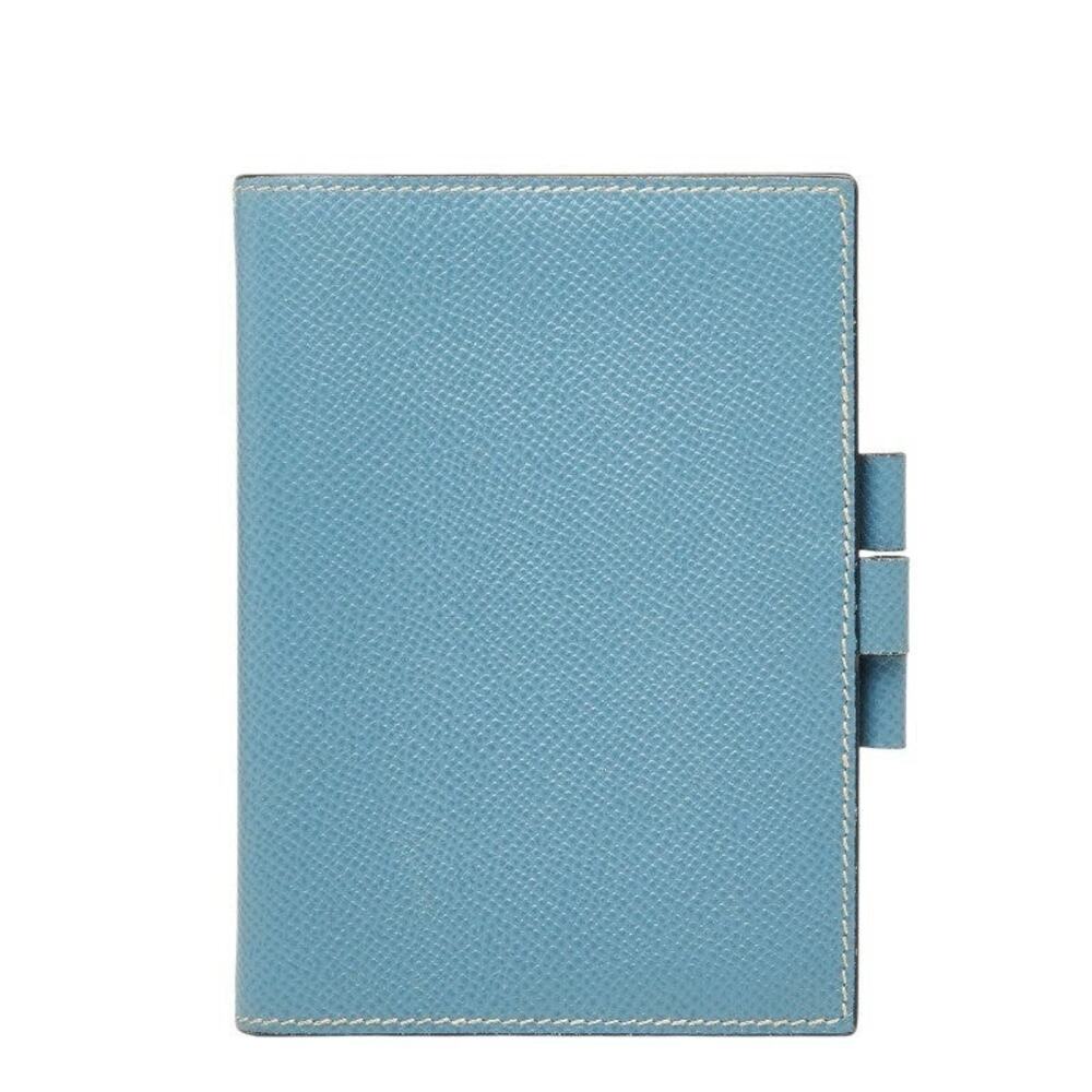 Hermes Agenda PM Notebook Cover Veau Epsom Blue Jean